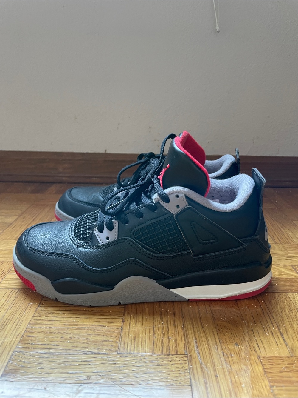 Jordan Kids Black and Red Sneakers